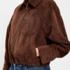 Old Navy Brown Suede Harrington Jacket