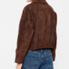 Old Navy Brown Suede Harrington Jacket