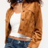 Old Navy Women Classic Suede Leather Jacket