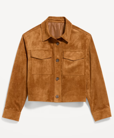 Old Navy Women Classic Suede Leather Jacket