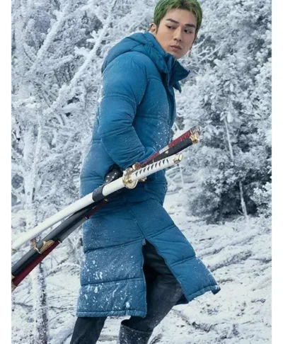 One Piece S02 Mackenyu Blue Puffer Coat