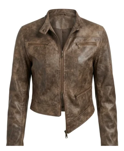 Outer Banks S05 Brown Leather Jacket Carlacia Grant