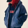 Palace Blue Washed Zip-Up Fall 2026 Hooded Jacket