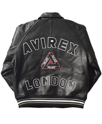Palace x Avirex London Black Leather Jacket