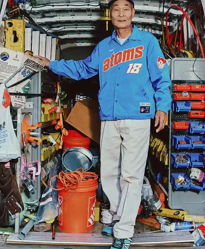 Palace x Ebbets Atoms 18 Blue Nylon Coach Jacket