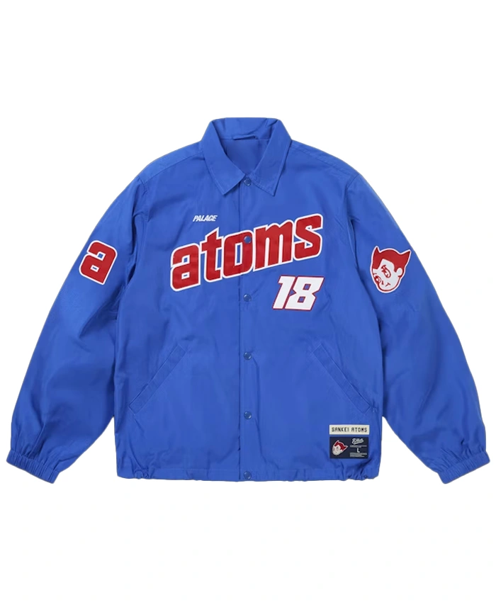 Palace x Ebbets Atoms 18 Blue Nylon Coach Jacket