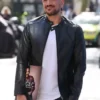 Peter Andre Global Radio Studios Leather Jacket
