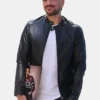 Peter Andre Global Radio Studios Leather Jacket