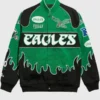 Philadelphia Eagles Black and Green Racing Jacket