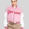 Pink Letterman Jacket