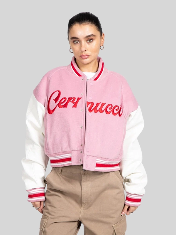 Pink Letterman Jacket