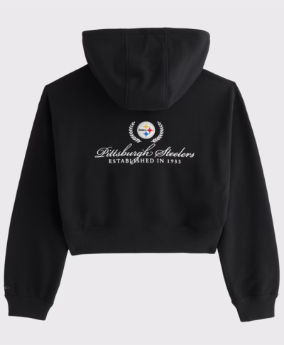Pittsburgh Steelers Abercrombie & Fitch Black Full-Zip Hooded Jacket