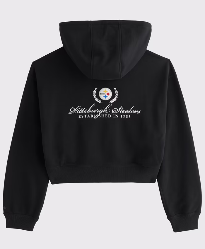 Pittsburgh Steelers Abercrombie & Fitch Black Full-Zip Hooded Jacket
