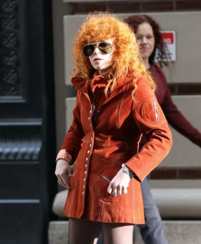 Poker Face S02 Natasha Lyonne Suede Coat