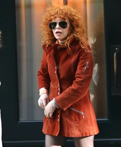 Poker Face S02 Natasha Lyonne Suede Coat