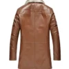 Premium Lambskin Leather Shearling Long Coat