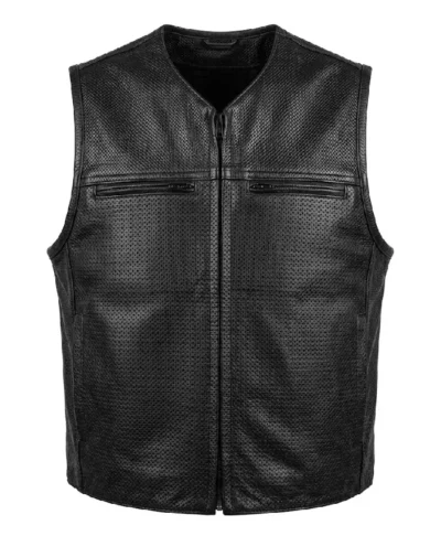 Premium Snakeskin Pattern Leather Vest