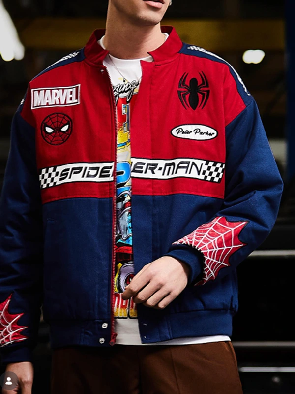Protector of New York Spider Man Peter Parker racing jacket