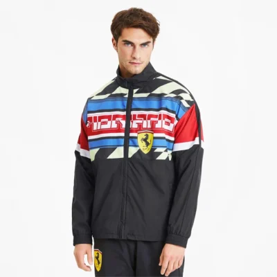 Puma Scuderia Ferrari Black Windbreaker Jacket