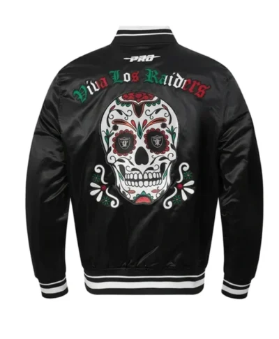 Raiders Sugar Skull Moto Jacket