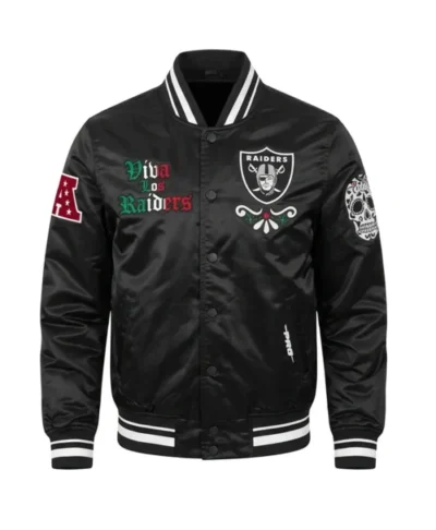 Raiders Sugar Skull Moto Jacket