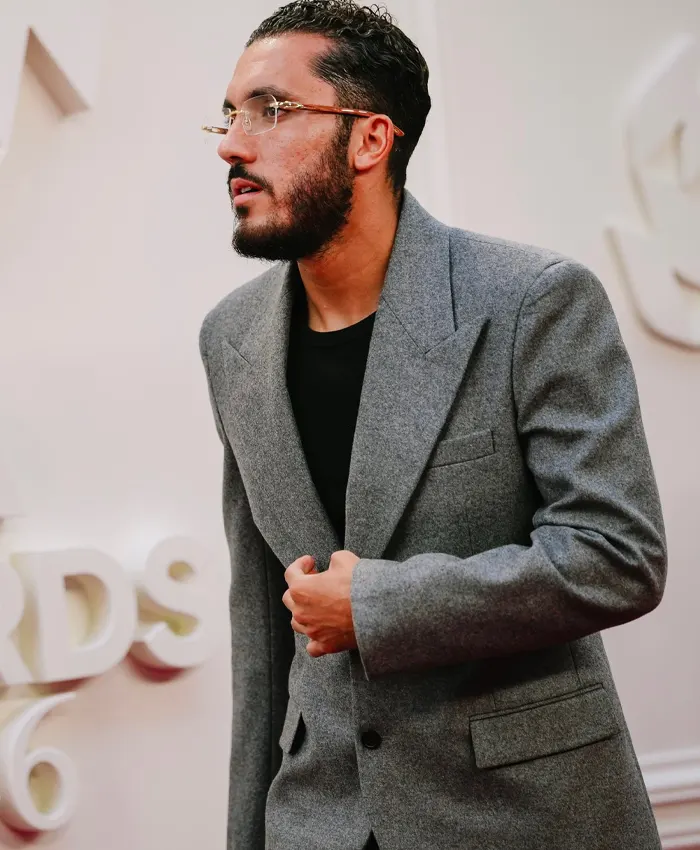Rayan Cherki PFA Awards Grey Wool Blazer