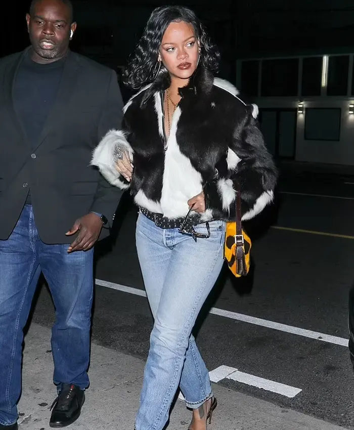 Rihanna Cowhide Jacket