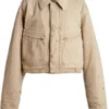 Rihanna NYC 2026 Cropped Tan Jacket