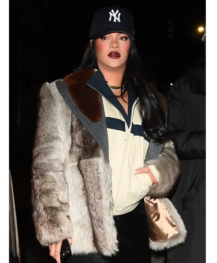 Rihanna SNL S51 Shearling Coat