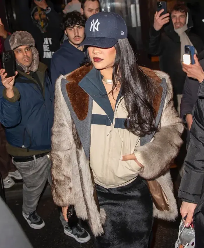 Rihanna SNL S51 Shearling Coat