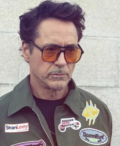 Robert Downey Jr. Green Patch Jacket