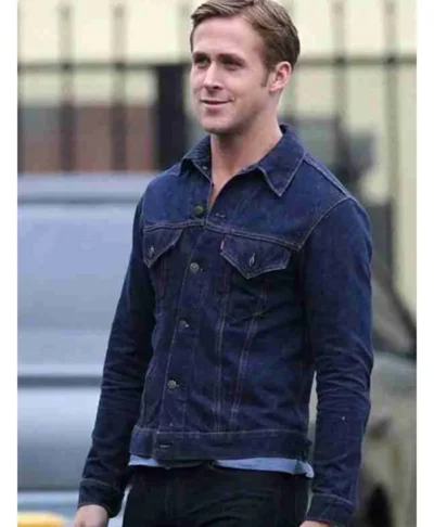 Ryan Gosling Drive Blue Denim Jacket