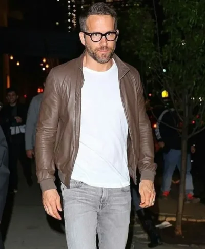 Ryan Reynolds Brown Bomber Jacket