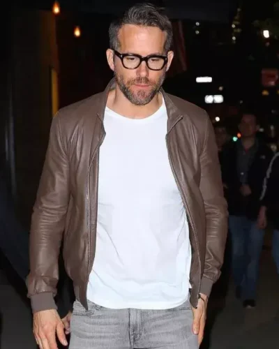 Ryan Reynolds Brown Bomber Jacket
