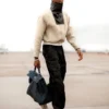 SGA Two Tone High Neck Suede Jacket