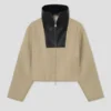 SGA Two Tone High Neck Suede Jacket