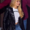 Sabrina Carpenter Chiefs Black Leather Jacket
