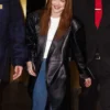 Sadie Sink Spider-Man Brand New Day 2026 Black Leather Coat