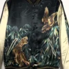 Saint Laurent Tiger & Eagle Print Zip Bomber Jacket