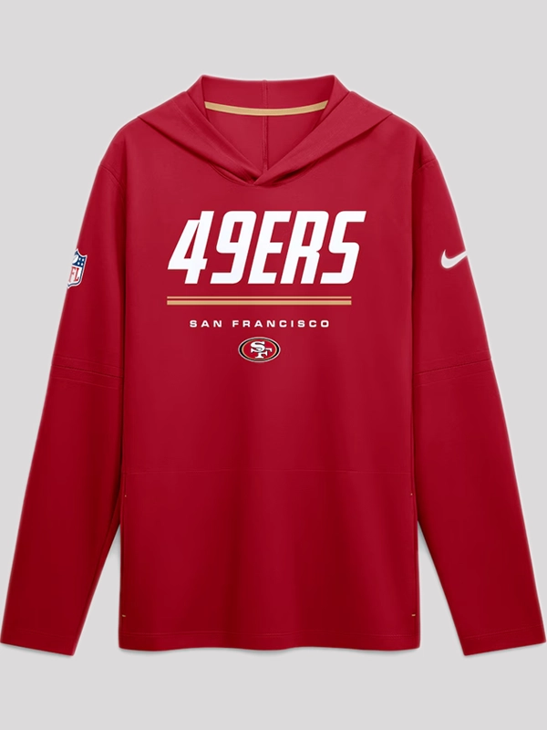 San Francisco 49ers 2026 Sideline Long Sleeve Hooded T-Shirt