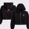 San Francisco 49ers Abercrombie & Fitch Black Full-Zip Hooded Jacket