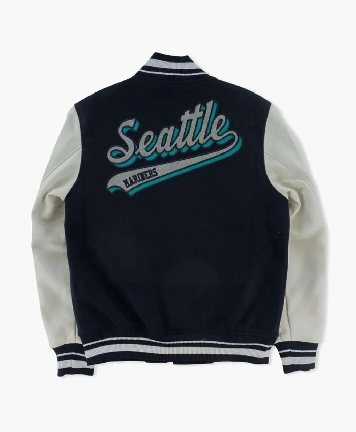 Seattle Mariners Script Tail Letterman Varsity Jacket