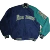 Seattle Mariners Vintage Navy Blue Varsity Jacket