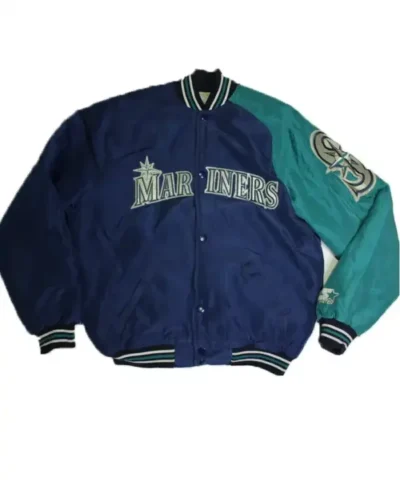 Seattle Mariners Vintage Navy Blue Varsity Jacket