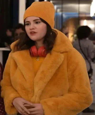 Selena Gomez Only Murders In The Building S04 Yellow Fur Jacket