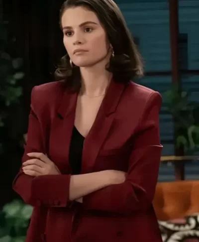 Selena Gomez Only Murders in the Building S05 Burgundy Blazer