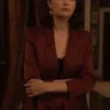 Selena Gomez Only Murders in the Building S05 Burgundy Blazer
