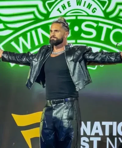 Seth Rollins SummerSlam 2026 Black Leather Jacket
