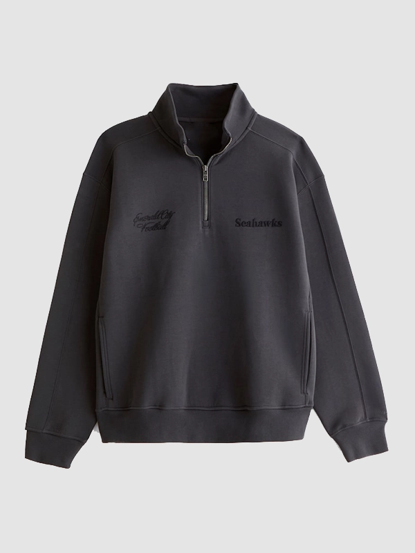 Seattle Seahawks Abercrombie & Fitch Half-Zip Sweatshirt - Image 3