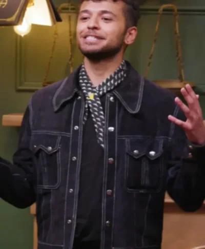 Smartypants Season 2 Blue Suede Contrast Stitch Jacket